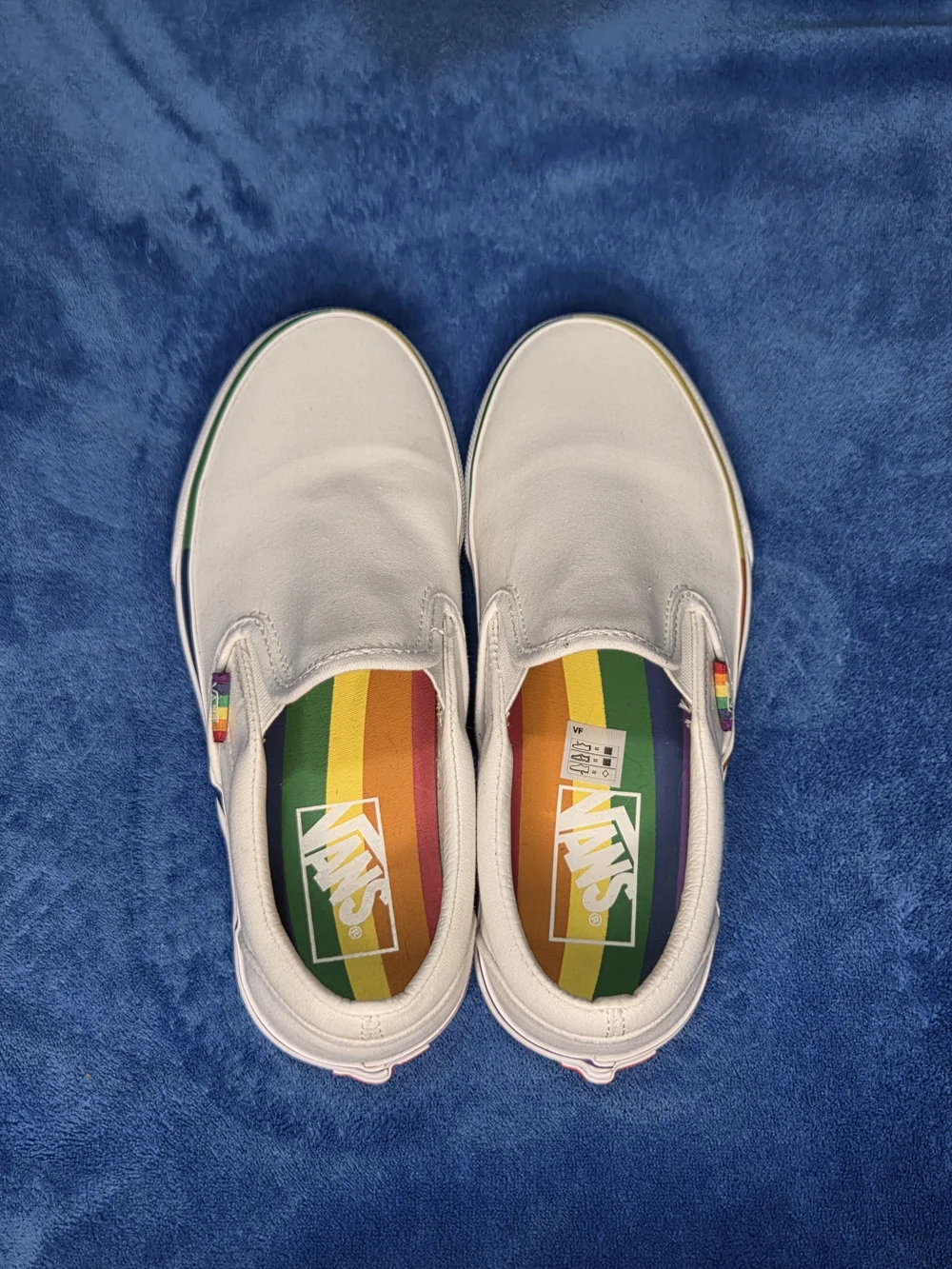 Vans White Slip-On Sneakers Pride Edition
